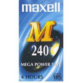 Videocassetta Cassetta vergine VHS Maxell 240 min 4 ore