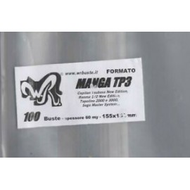 BUSTE X FUMETTI MM 155x195 manga tp 3 ogni confezione contiene 10 buste singole VARIO