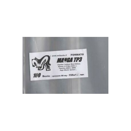 BUSTE X FUMETTI MM 155x195 manga tp 3 ogni confezione contiene 10 buste singole VARIO
