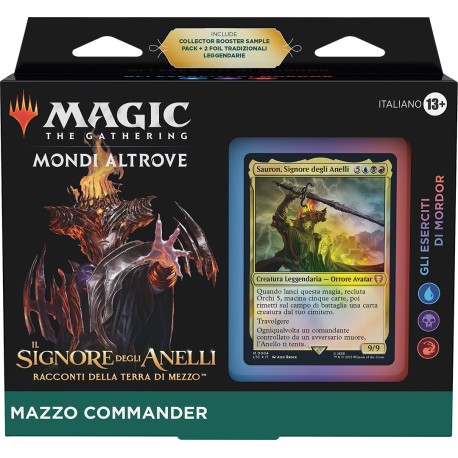 MAZZO MAGIC COMMANDER SIGNORE ANELLI ESERCITI MORDOR HASBRO WIZARDS