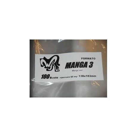 BUSTE X FUMETTI mm 138 x183 manga 3 ogni confezione contiene 10 buste singole VARIO