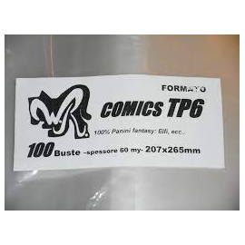 BUSTE X FUMETTI mm 207x265 COMICS TP6 ogni confezione contiene 10 buste singole VARIO