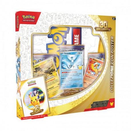 POKEMON 30 ANNIVERSARIO COLLEZIONE CON POSTER POKEMON